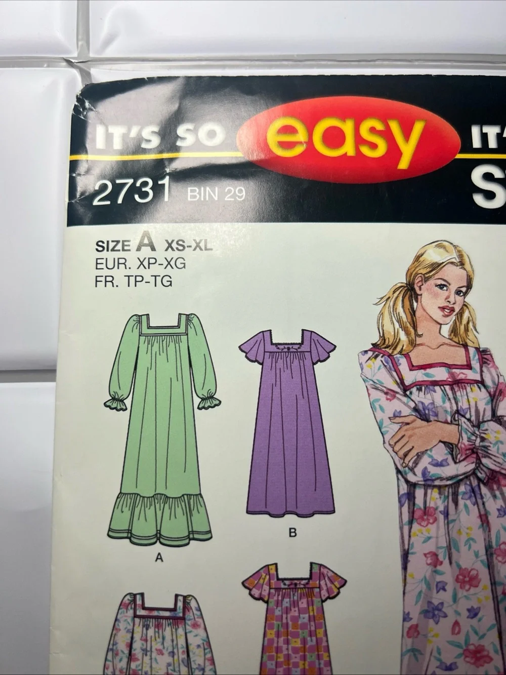 Simplicity 2731 Sewing Pattern Size A Opened Complete